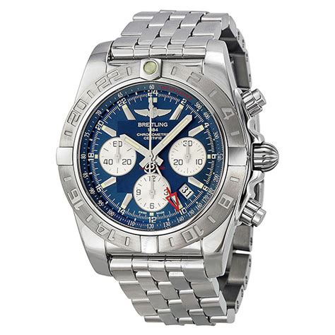 breitling chronomat white face blue dials|breitling chronomat rubber strap.